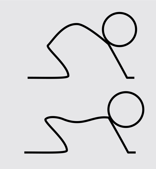 Cow Pose misalignment